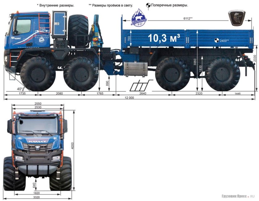 КАМАЗ вездеход 8х8 6350