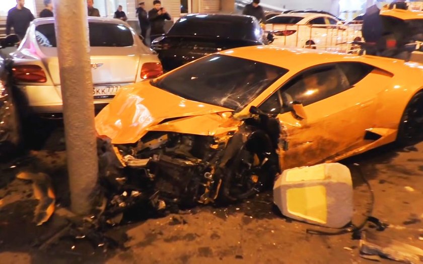 Авария Ламборгини Москва