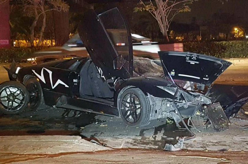 Lamborghini Murcielago crash