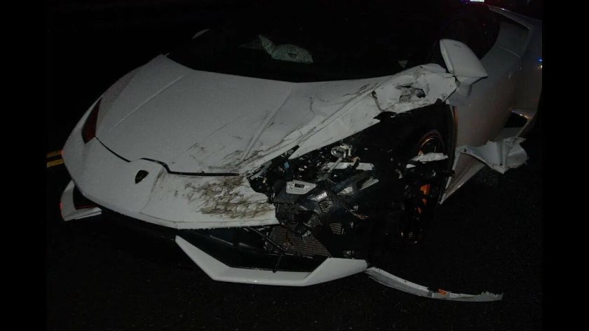 Разбитая Ламборджини авентадор