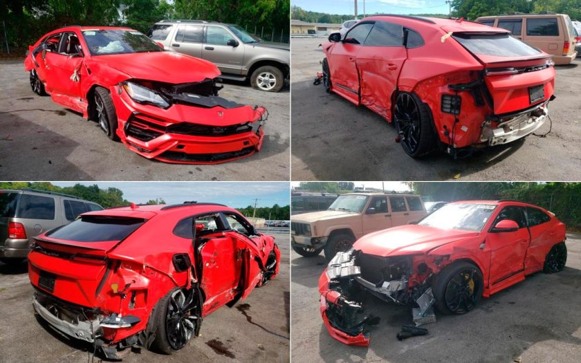 Разбитый Ламборджини Урус