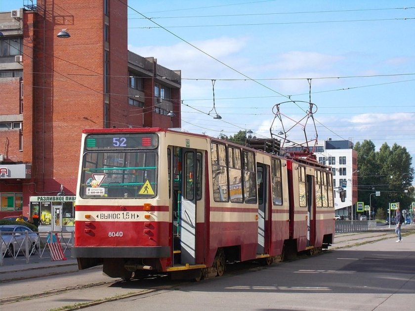 Трамвай Санкт Петербург ЛВС 86к 8040