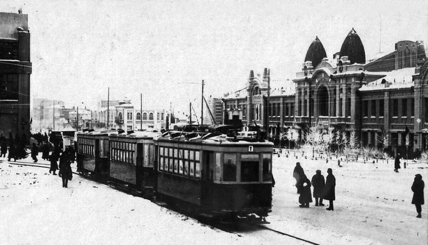 Первый трамвай в Новосибирске 1934