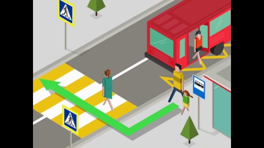 Обходи автобус сзади