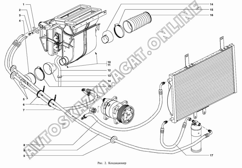 Схема кондиционера УАЗ Патриот 2008 года