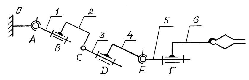 1. Кинематическая схема манипулятора;