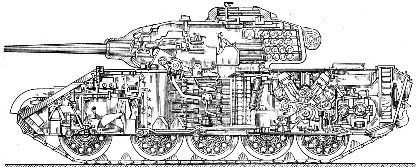 Компоновка танка т-44