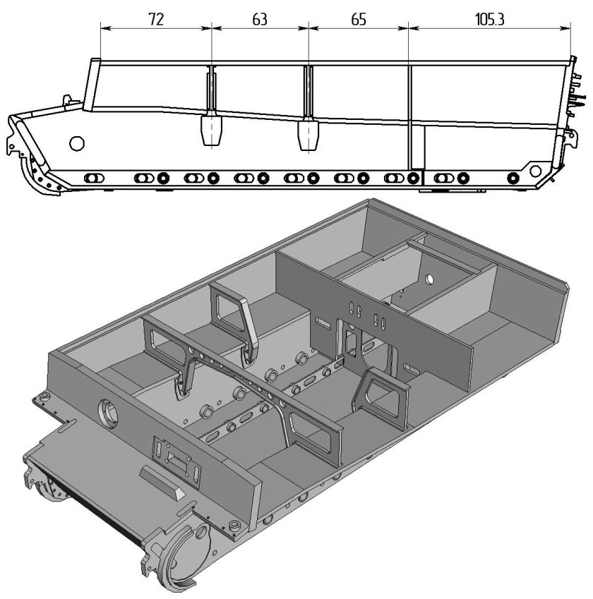 Чертеж корпуса танка тигр