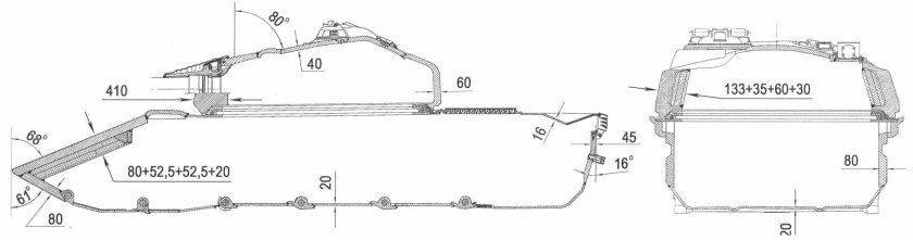Т-72 схема бронирования