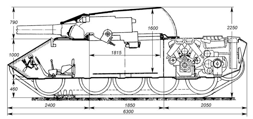 Чертёж танка т 55