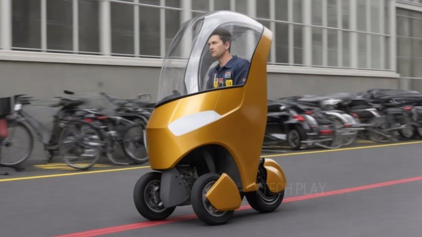 Электро трискутер с кабиной