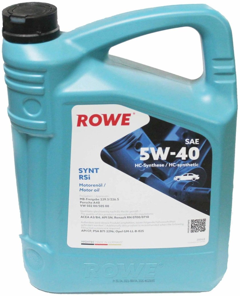 Масло Rowe Hightec Synt RSI 5w40