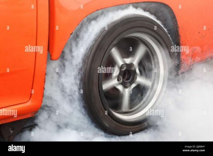 Обожженная резина шины