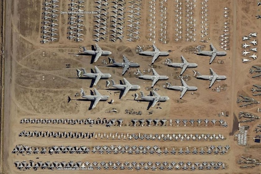 Кладбище самолётов в штате Аризона
