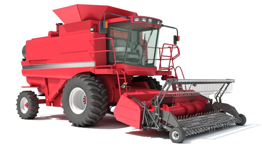 Комбайн 3д модель