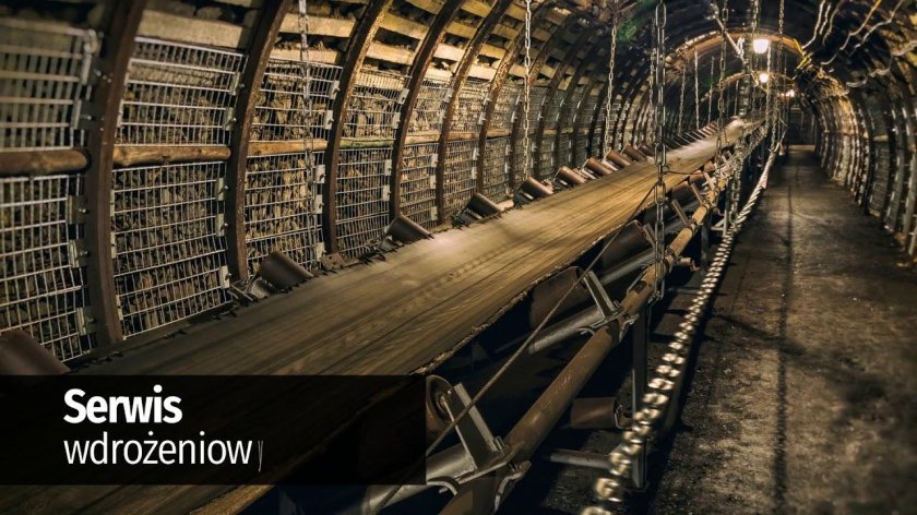 Ленточный конвейер в шахте