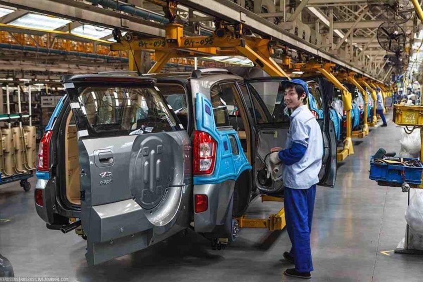 Завод Chery в Китае