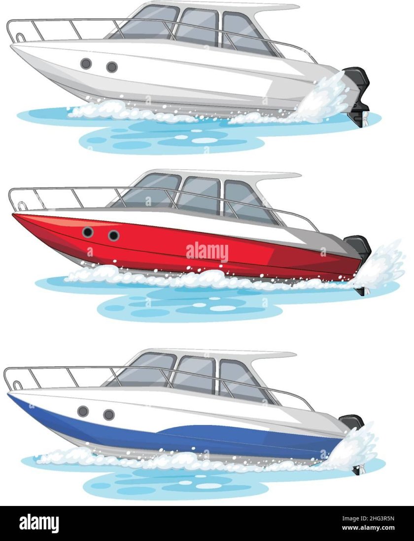 Катер сверху