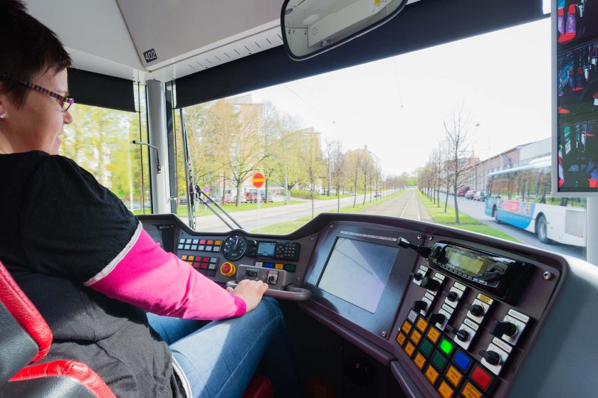 Кабина трамвая