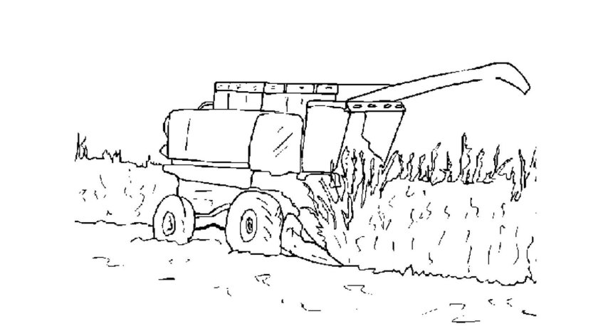 Раскраска трактор