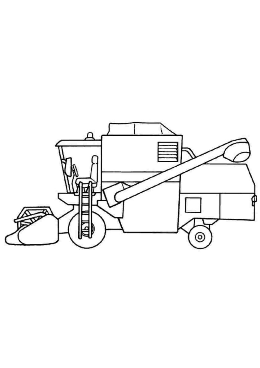 Раскраска комбайн CLAAS