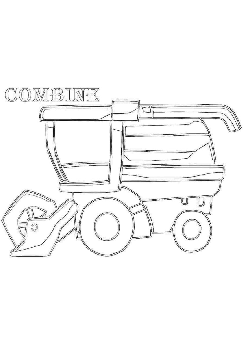 Раскраска комбайн CLAAS