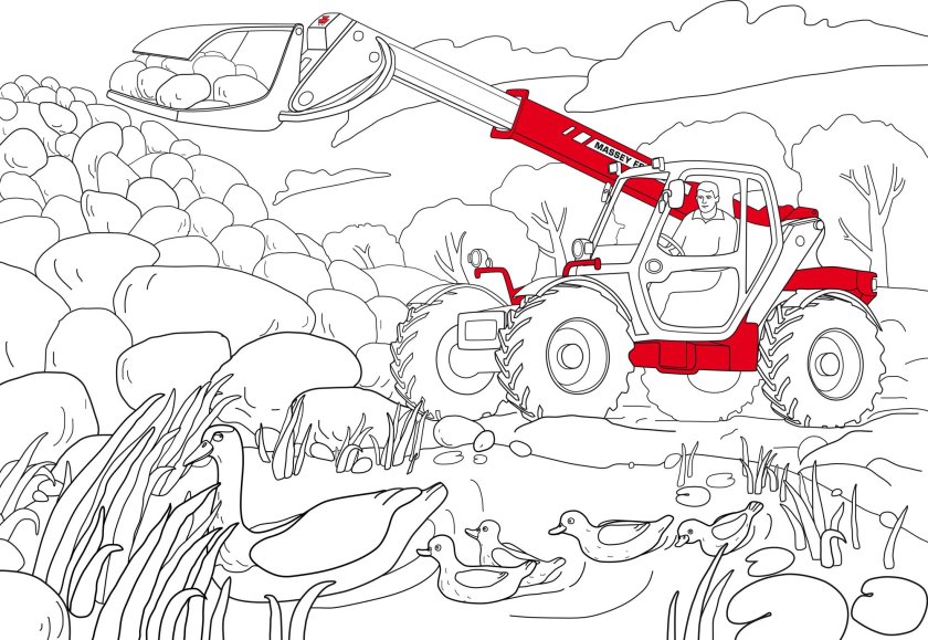 Раскраска комбайн