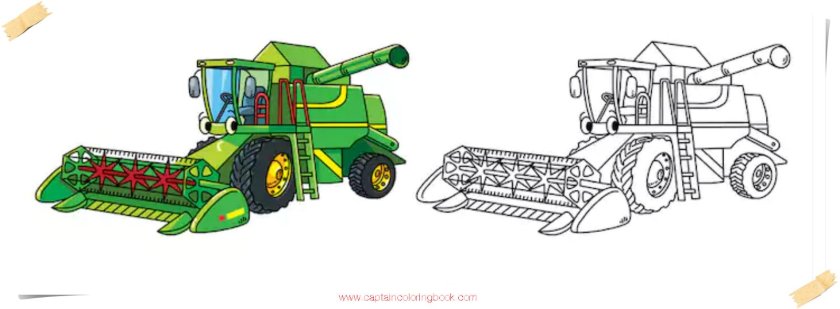 Рисунок комбайн Джон Дир