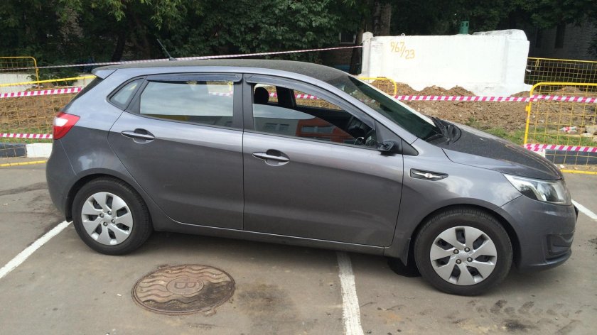 Киа Рио 3 цвет мокрый асфальт