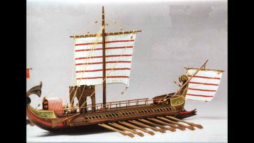 Римская бирема корабль