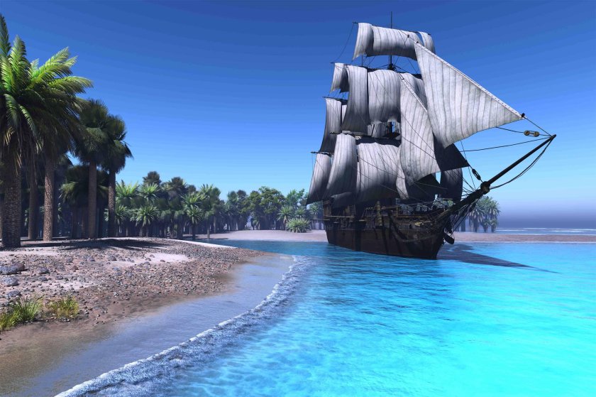 Пальмы корабль