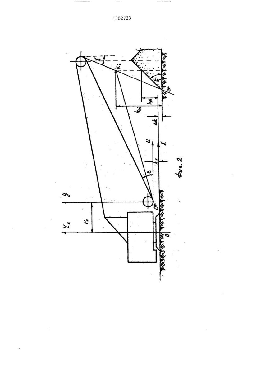 Схема рабочего оборудования Драглайн
