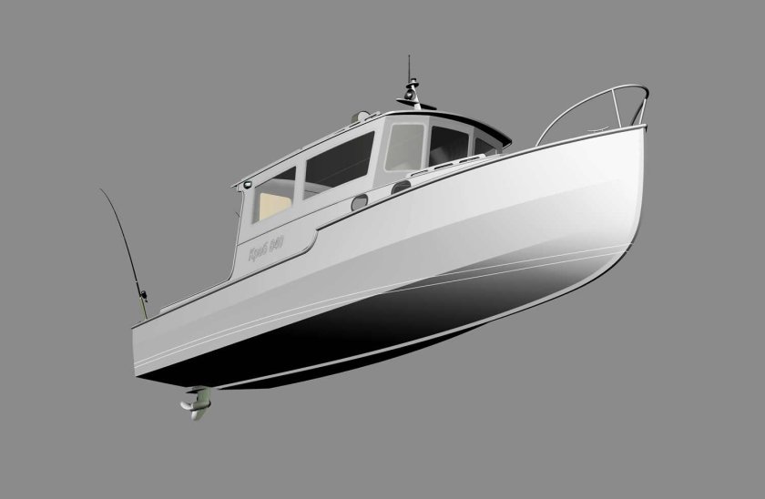 Водоизмещающий катер 8 метров