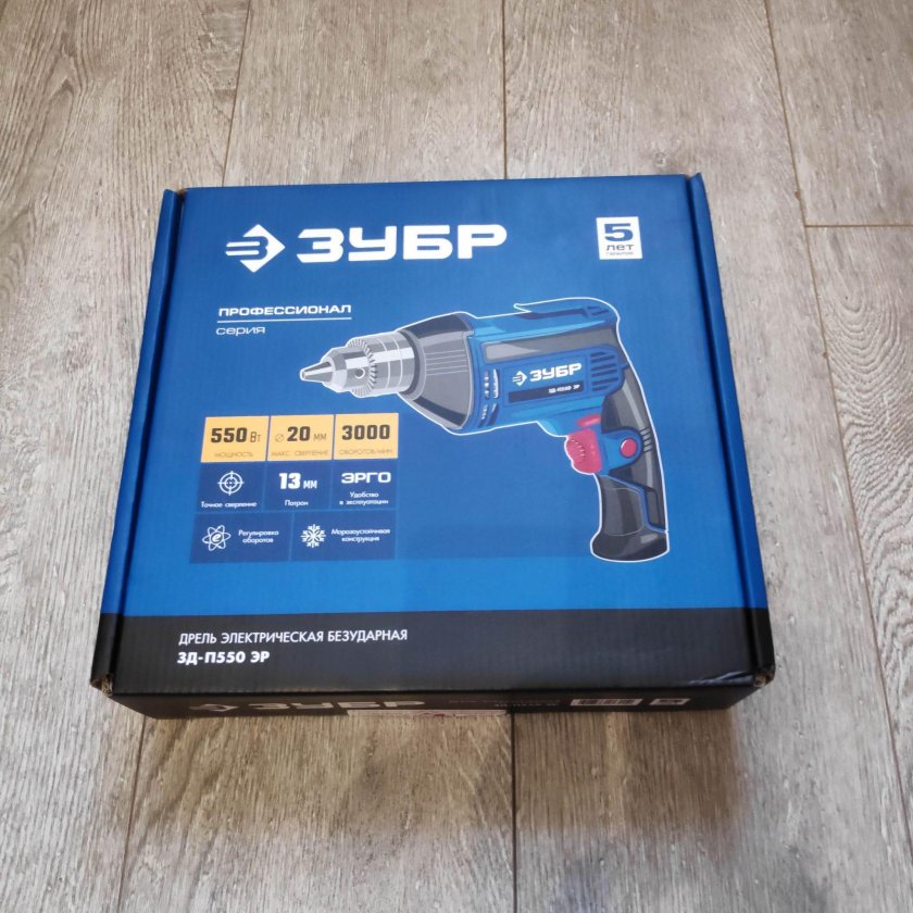 Дрель реверсивная профессионал Зд-п550 Эр ЗУБР