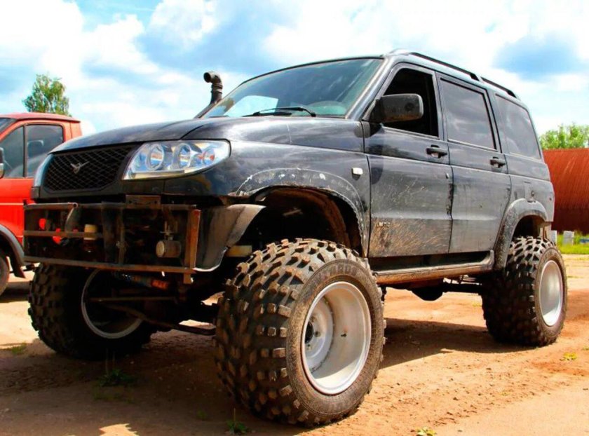 УАЗ Патриот пикап на колесах 33 низкого давления