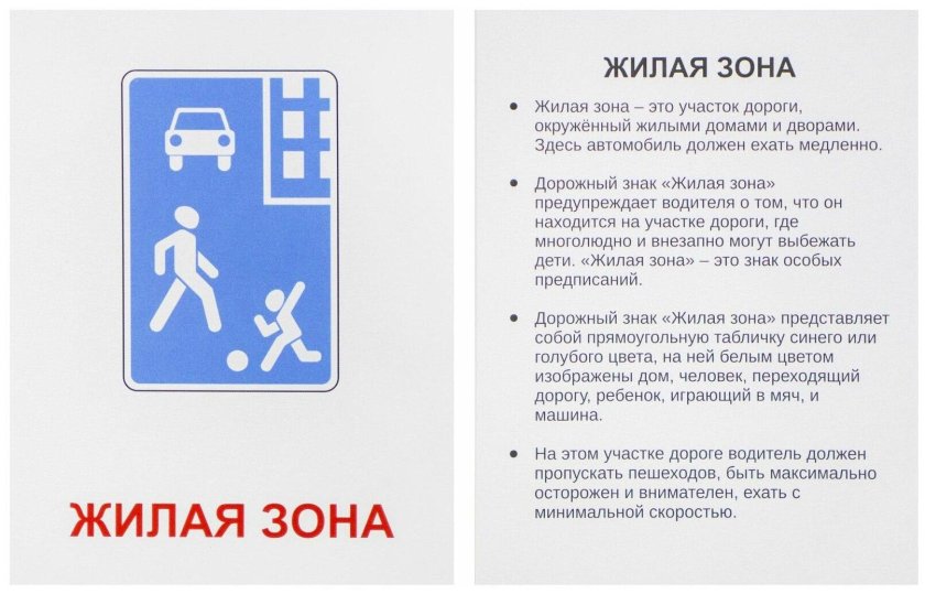 Жилая зона ПДД