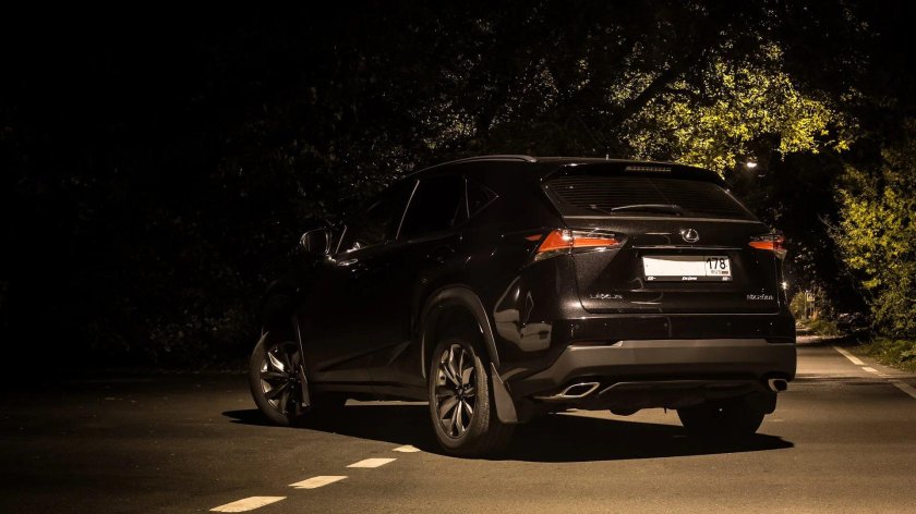 Лексус НХ фары ночью