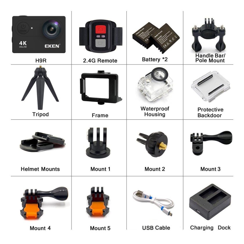 Eken h9r комплект