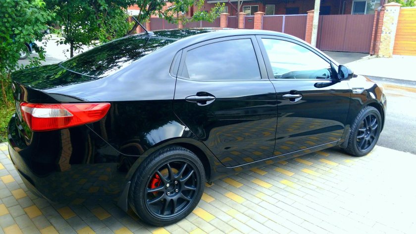 Kia Rio 4 диски черная r17