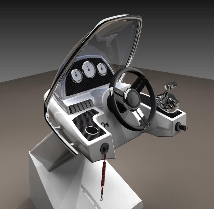 Рулевая консоль на РИБ навигатор 450