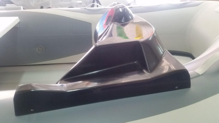 Консоль для лодки ПВХ, стеклопластик, серый