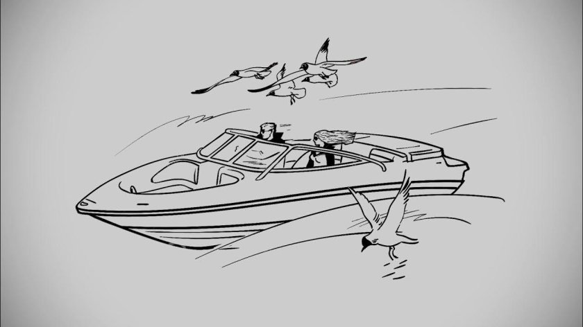 Катер рисунок