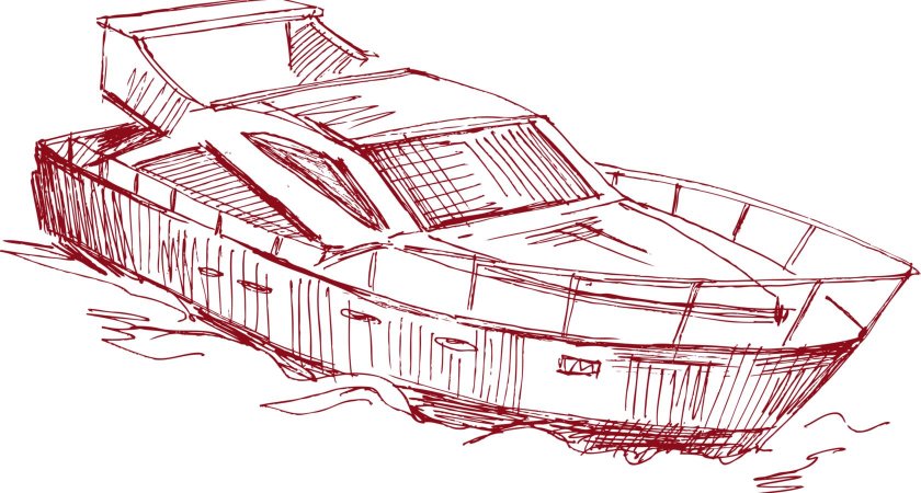 Катер рисунок