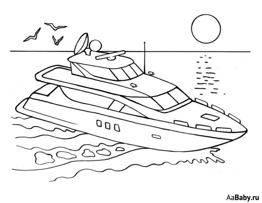 Корабли. Раскраска
