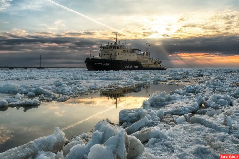 Лед на финском заливе