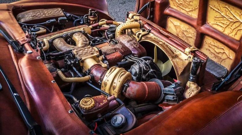 Тойота обтянутая кожей бизона