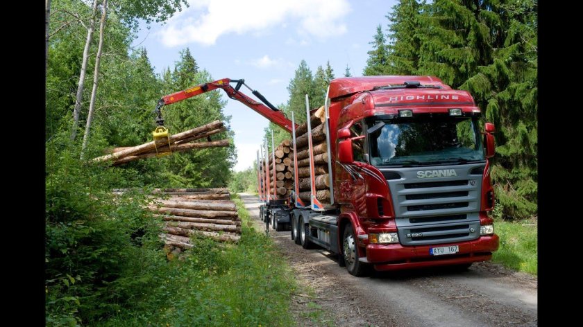 Скания лесовоз