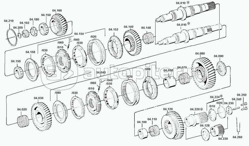 Коробка передач ZF 16s151 схема