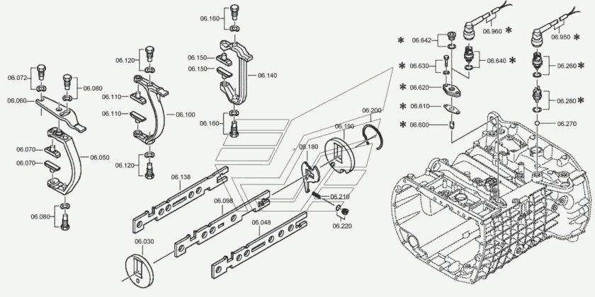 Коробка КАМАЗ ZF 9s1310схема