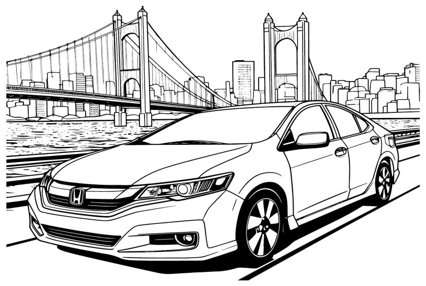 Honda civic coloring pages